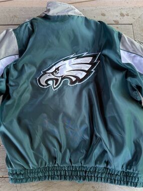 NFL Philadelphia Eagles Dark Green, Gray and White reversible jacket/fleece